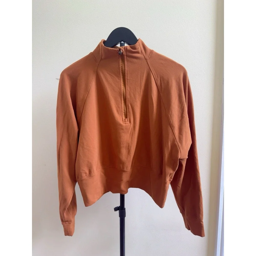 Lululemon Butternut Brown Ready To Rulu Half-Zip Pullover Size 8/10